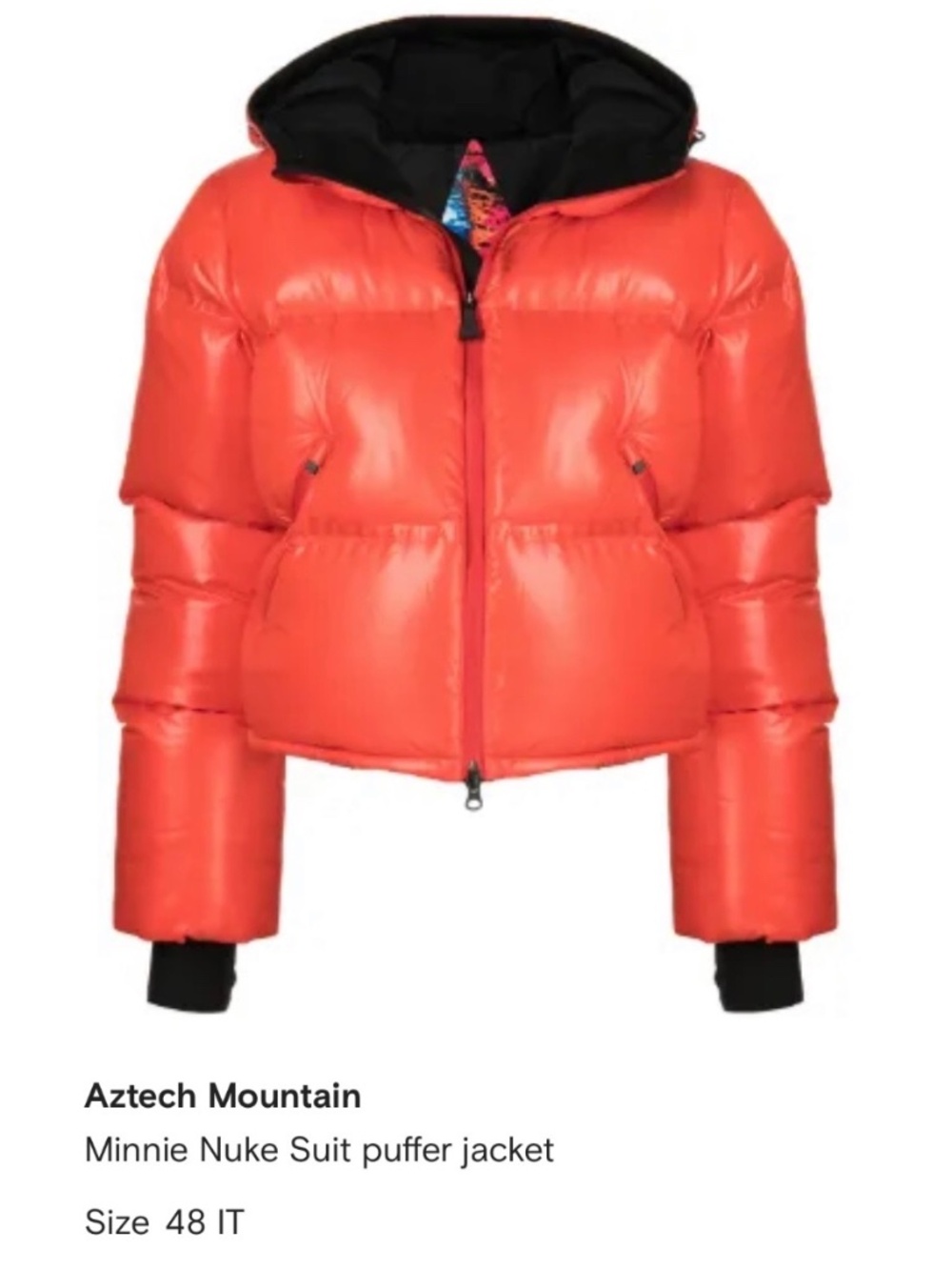 Aztech Mountain Mini Nuke Suit Puffer Jacket size 48 IT red